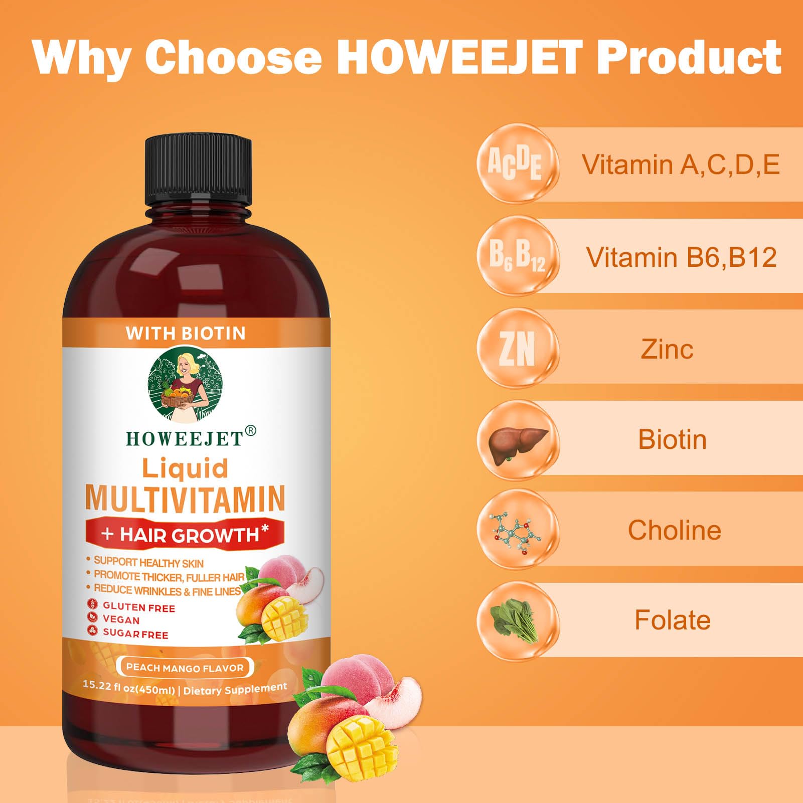 Montorchid Liquid Multivitamin 680g bottle with serving suggestion