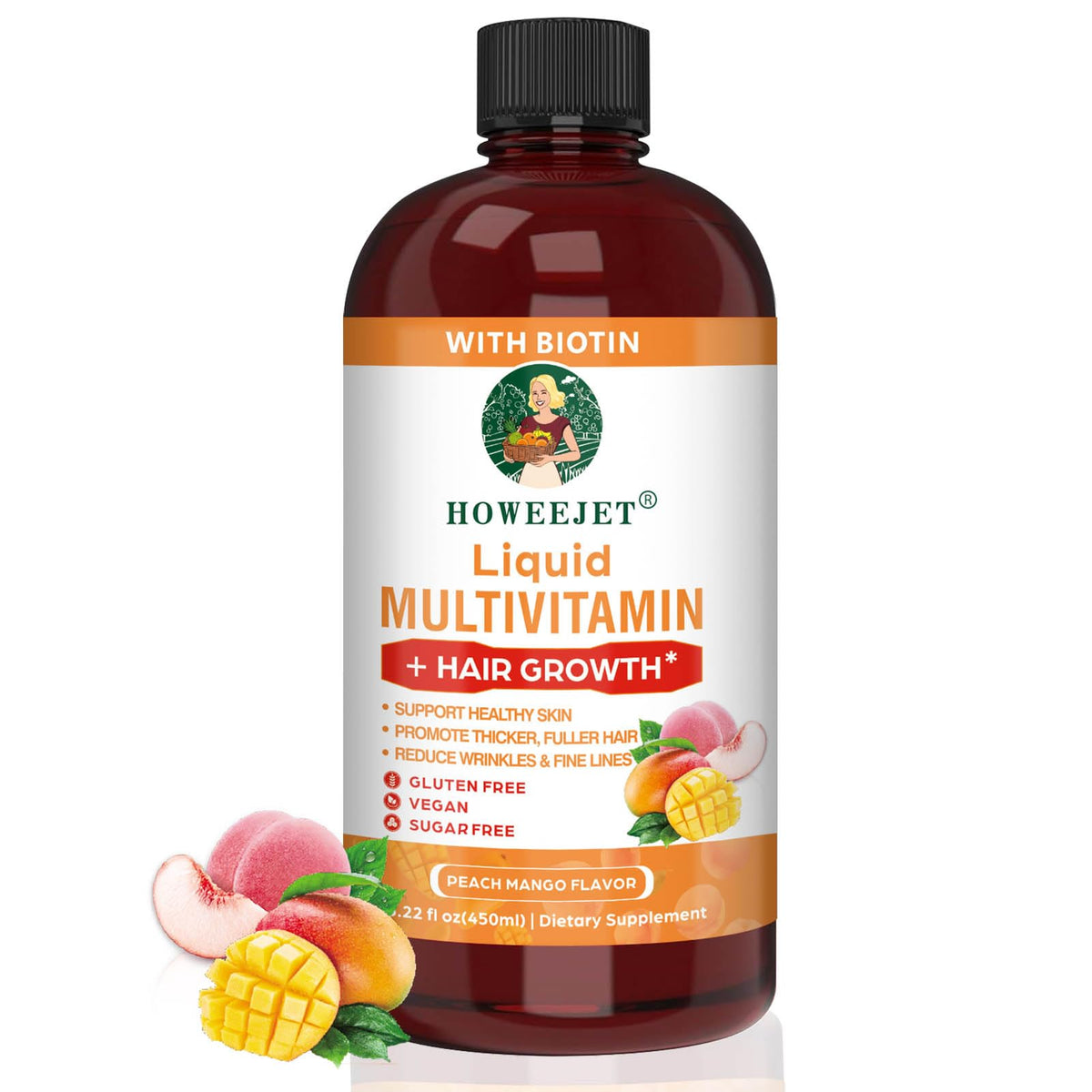 Montorchid Liquid Multivitamin 680g front view with peach mango flavour