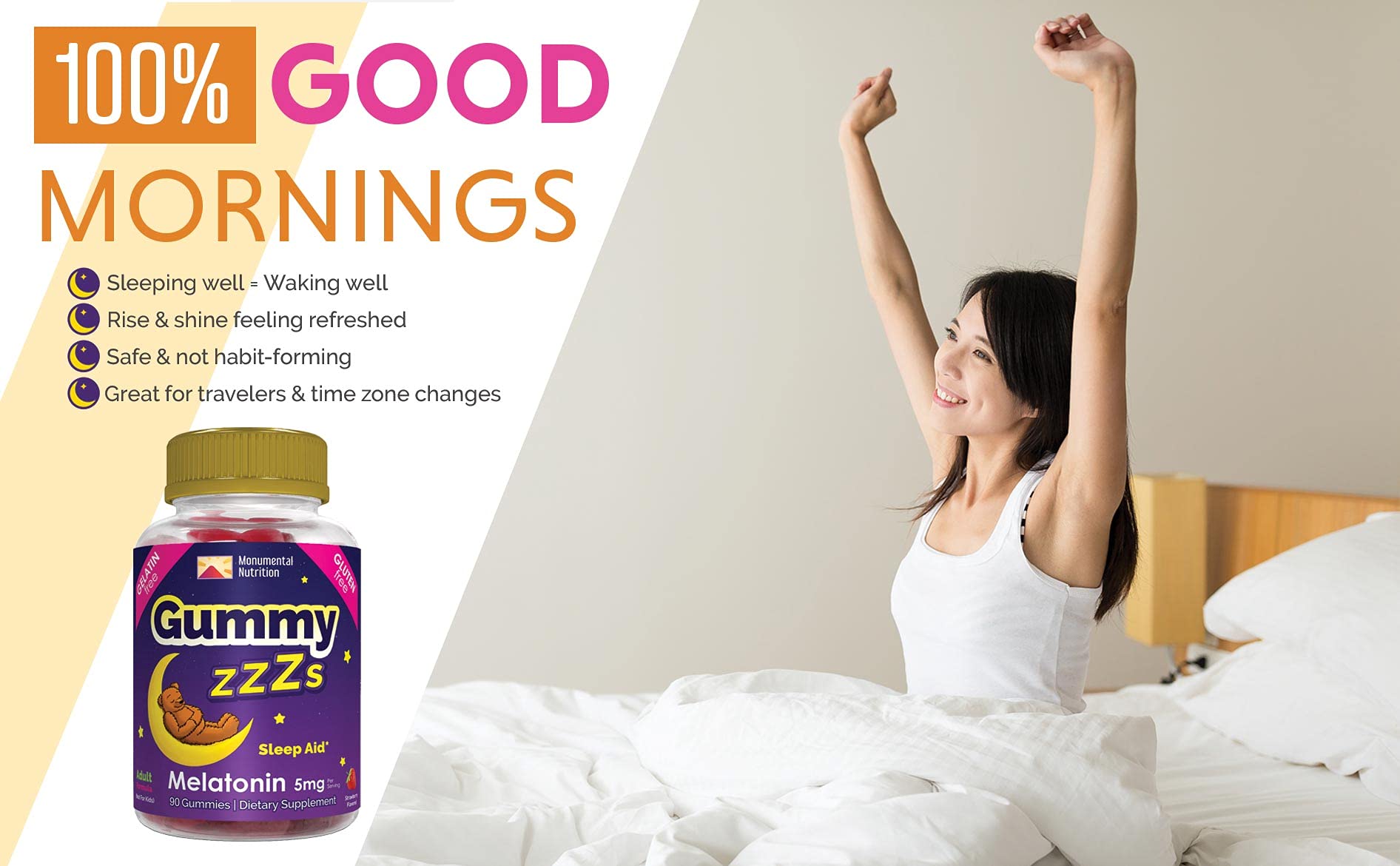 Monumental Nutrition Melatonin Gummies 5mg ingredients list