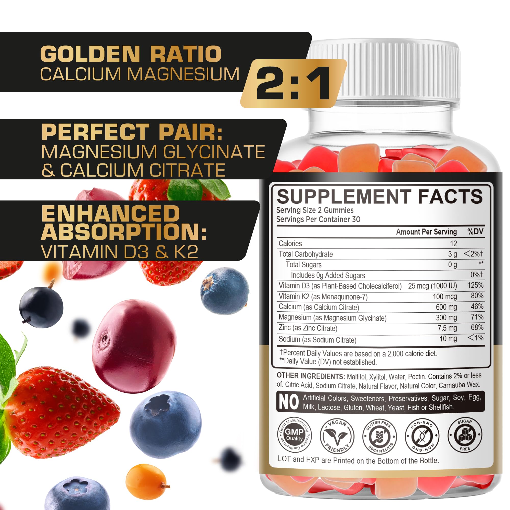 Mood Mingle Calcium Magnesium Zinc Gummies in hand for daily use