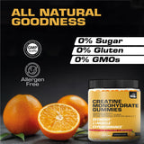 Mood Mingle Creatine Monohydrate Gummies side view with nutritional information