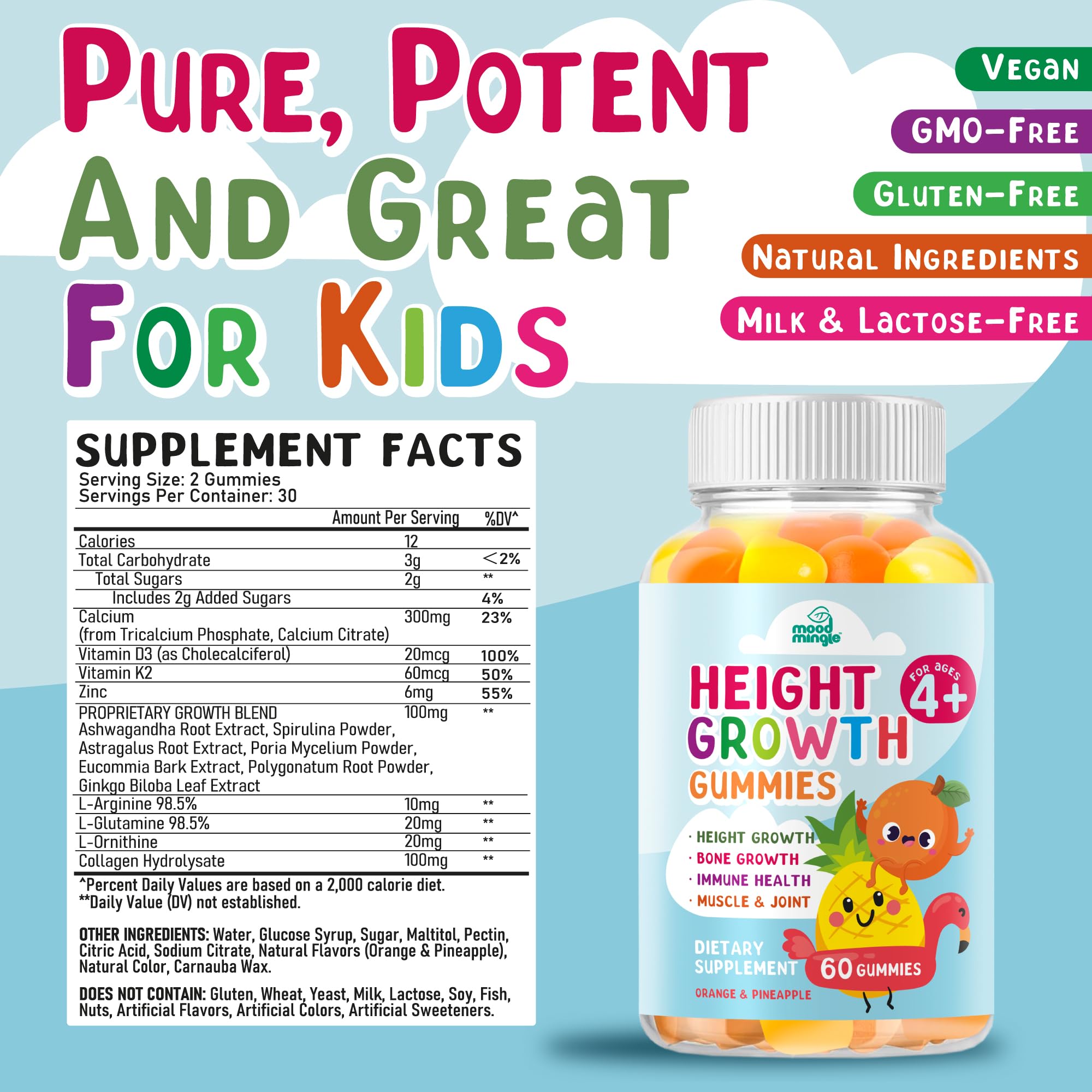 Mood Mingle Kids’ Vitamin Gummies in a bowl ready to serve