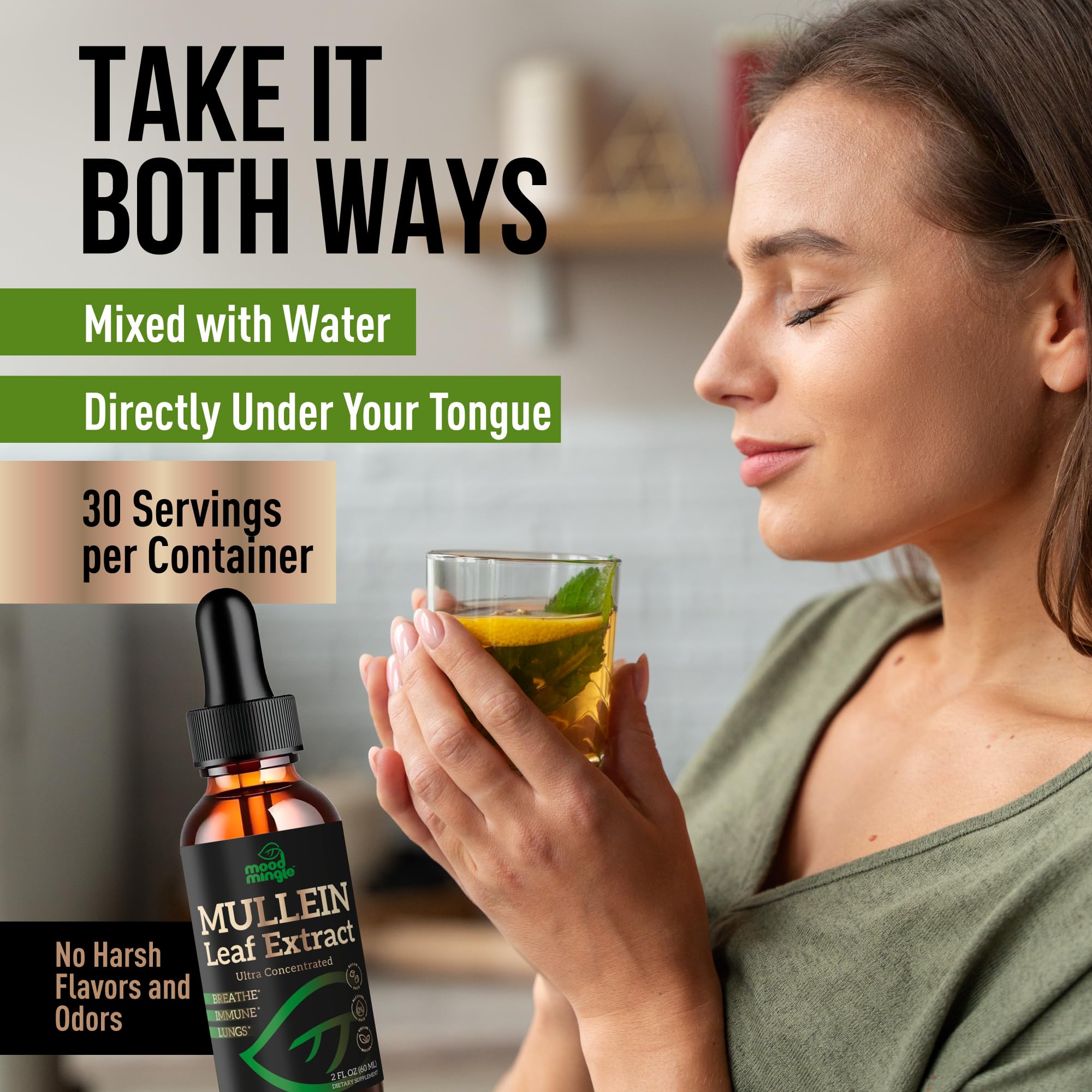 Mood Mingle Mullein Leaf Extract 132g bottle
