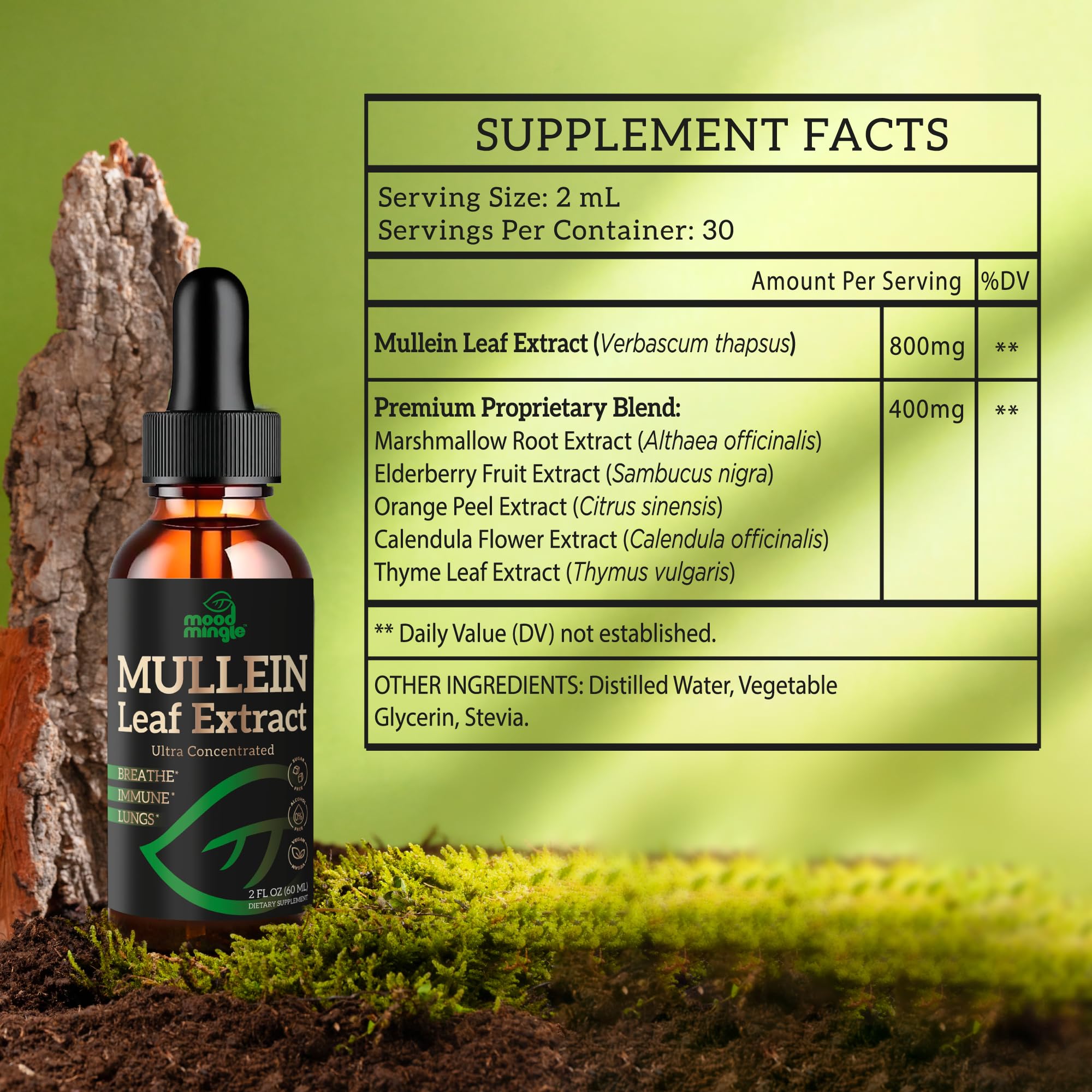 Mood Mingle Mullein Leaf Extract herbal glycerite