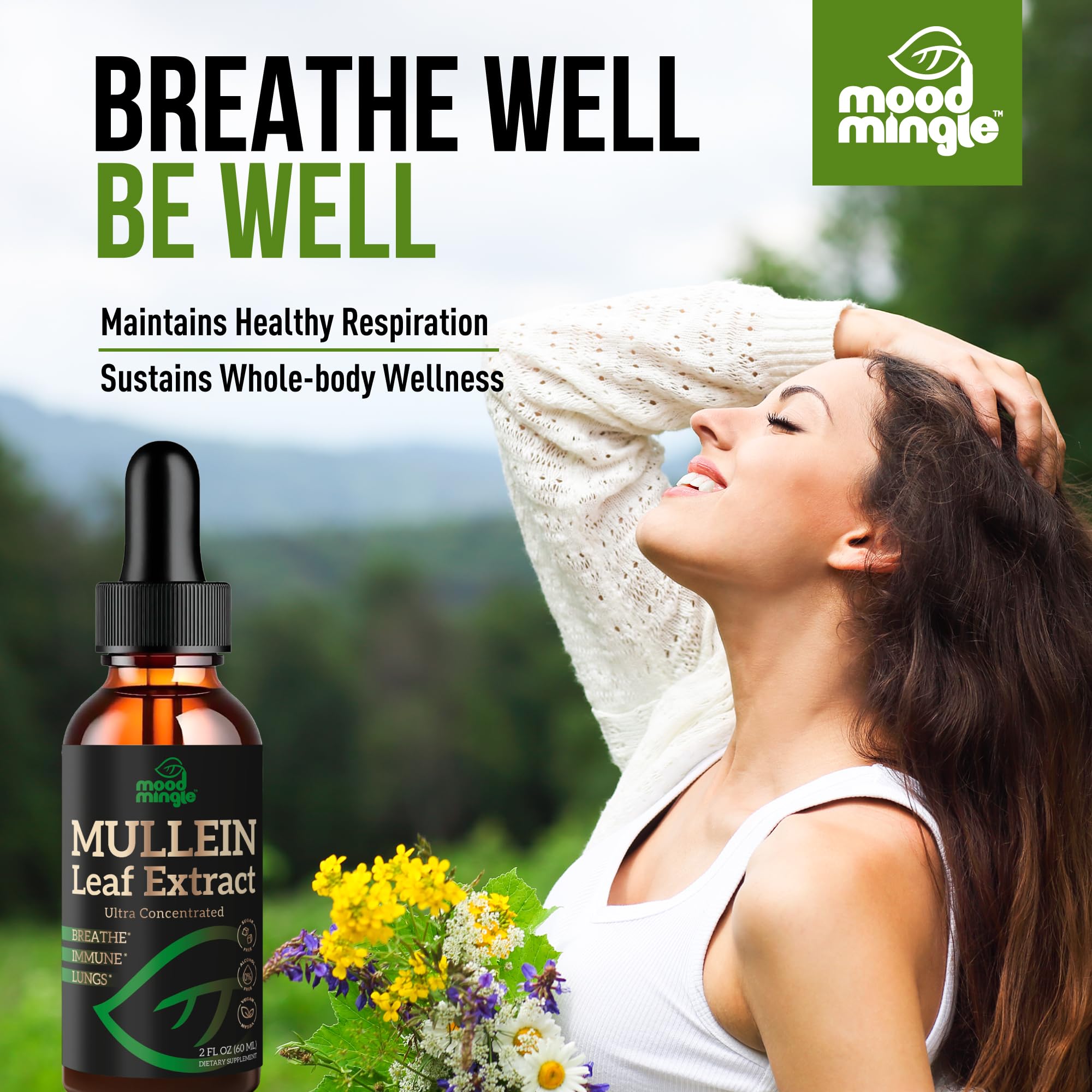 Mood Mingle Mullein Leaf Extract packaging side view