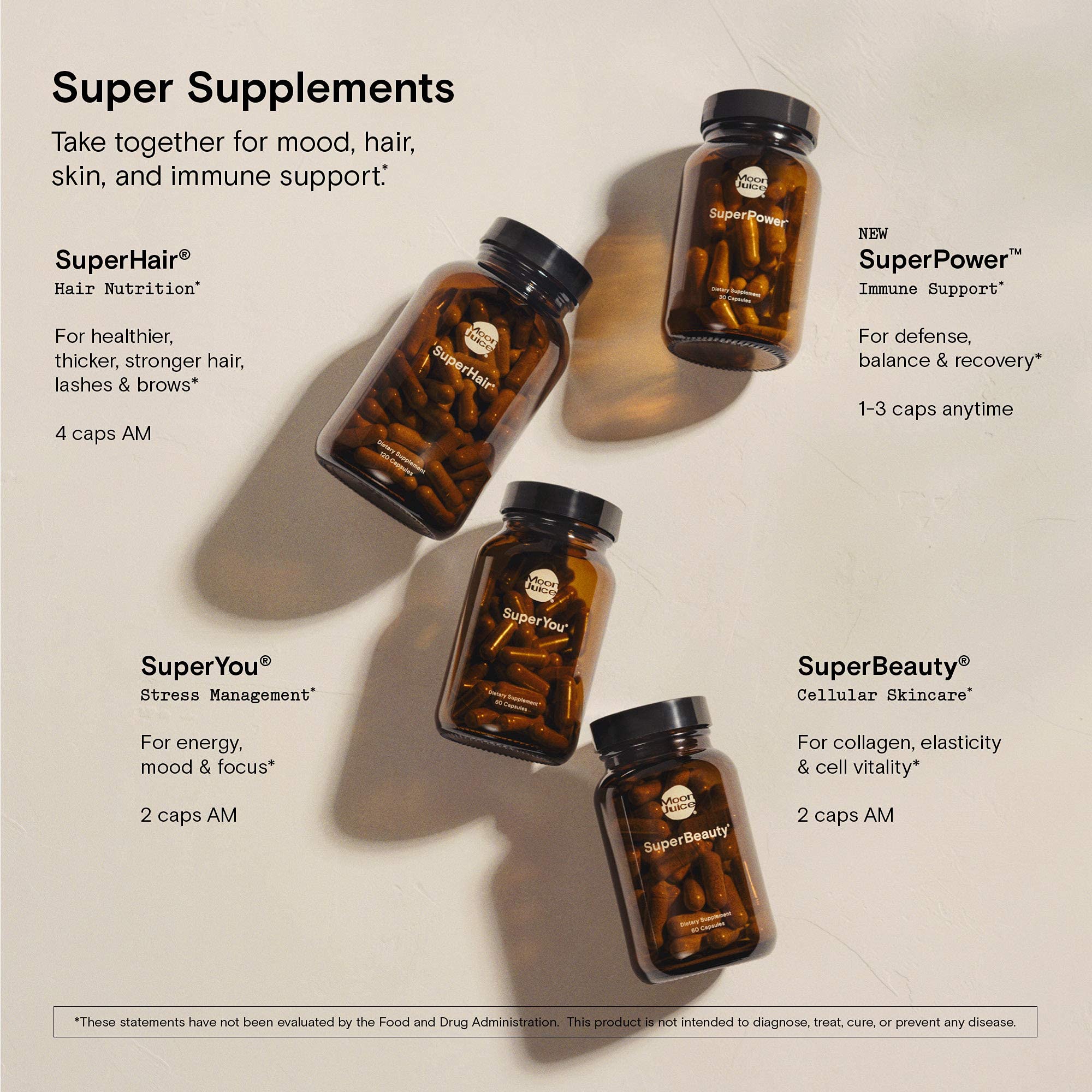 Moon Juice Advanced daily wellness Supplement bottle with packaging