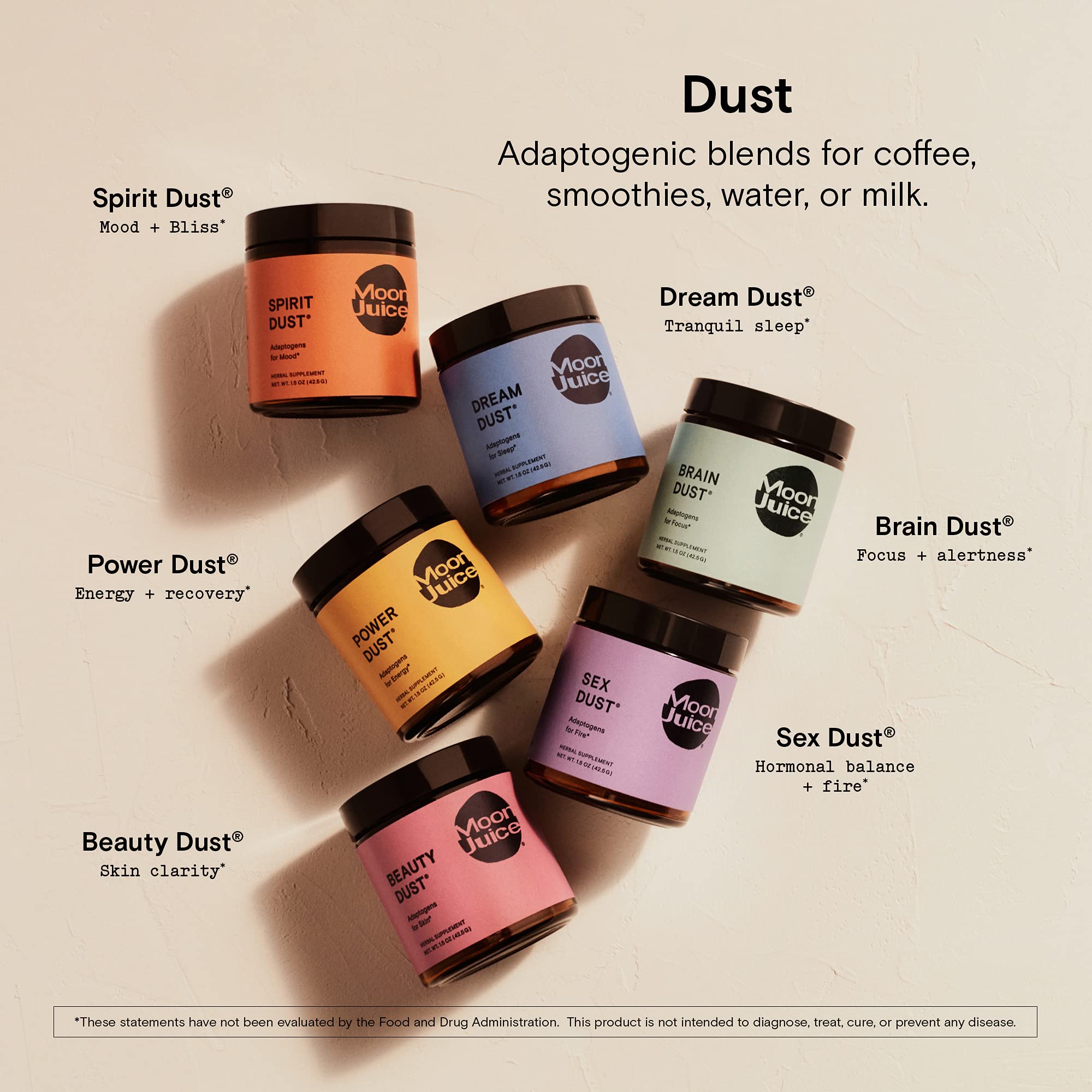 Moon Juice Brain Dust 168g nutritional information