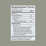 Moon Juice Brain Dust 168g side view with ingredients