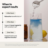 Moon Juice Magnesium L-Theanine Powder mixed in water
