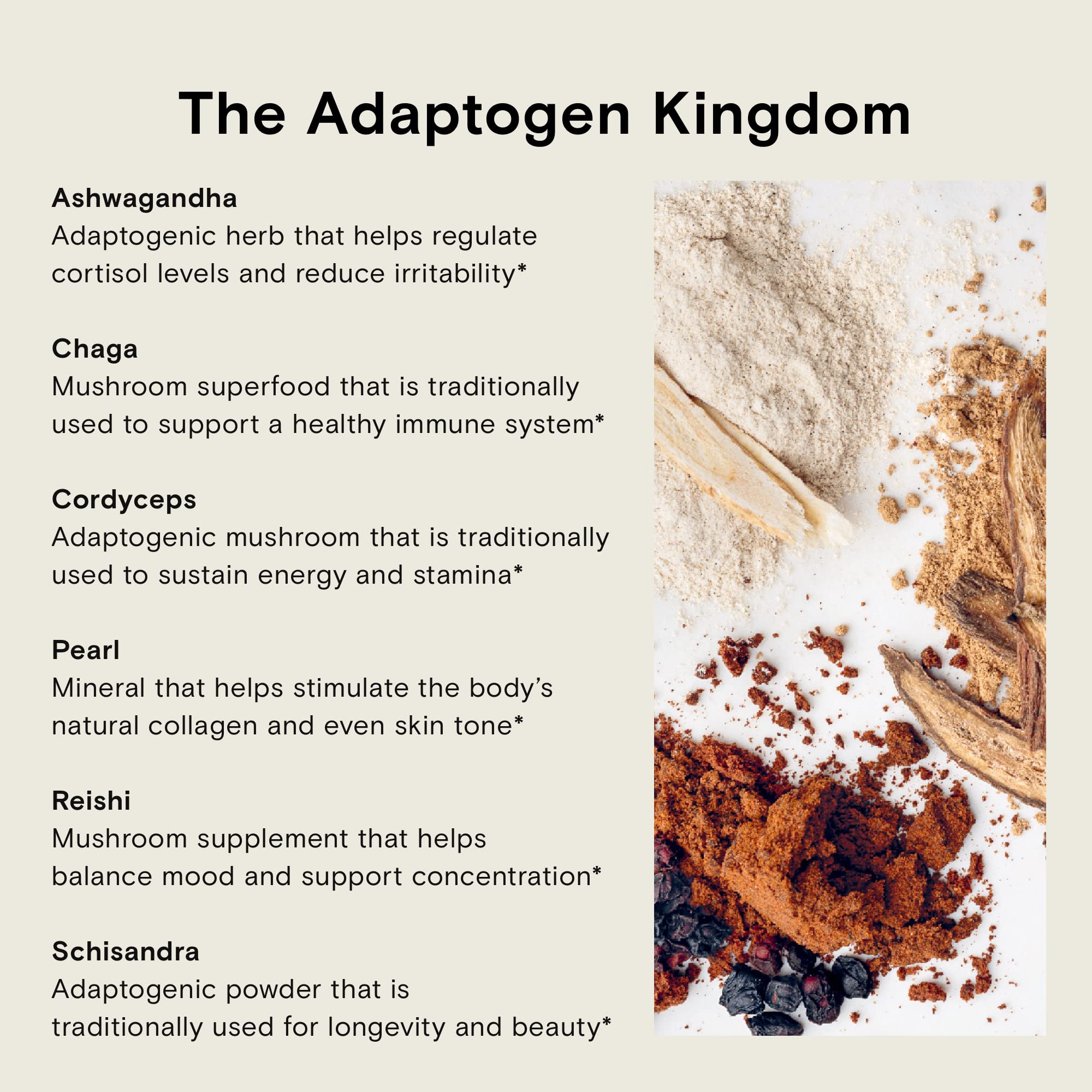 Moon Juice Organic Ashwagandha Powder lifestyle scene with baked goods