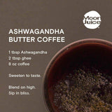 Moon Juice Organic Ashwagandha Powder scoop showing powder texture