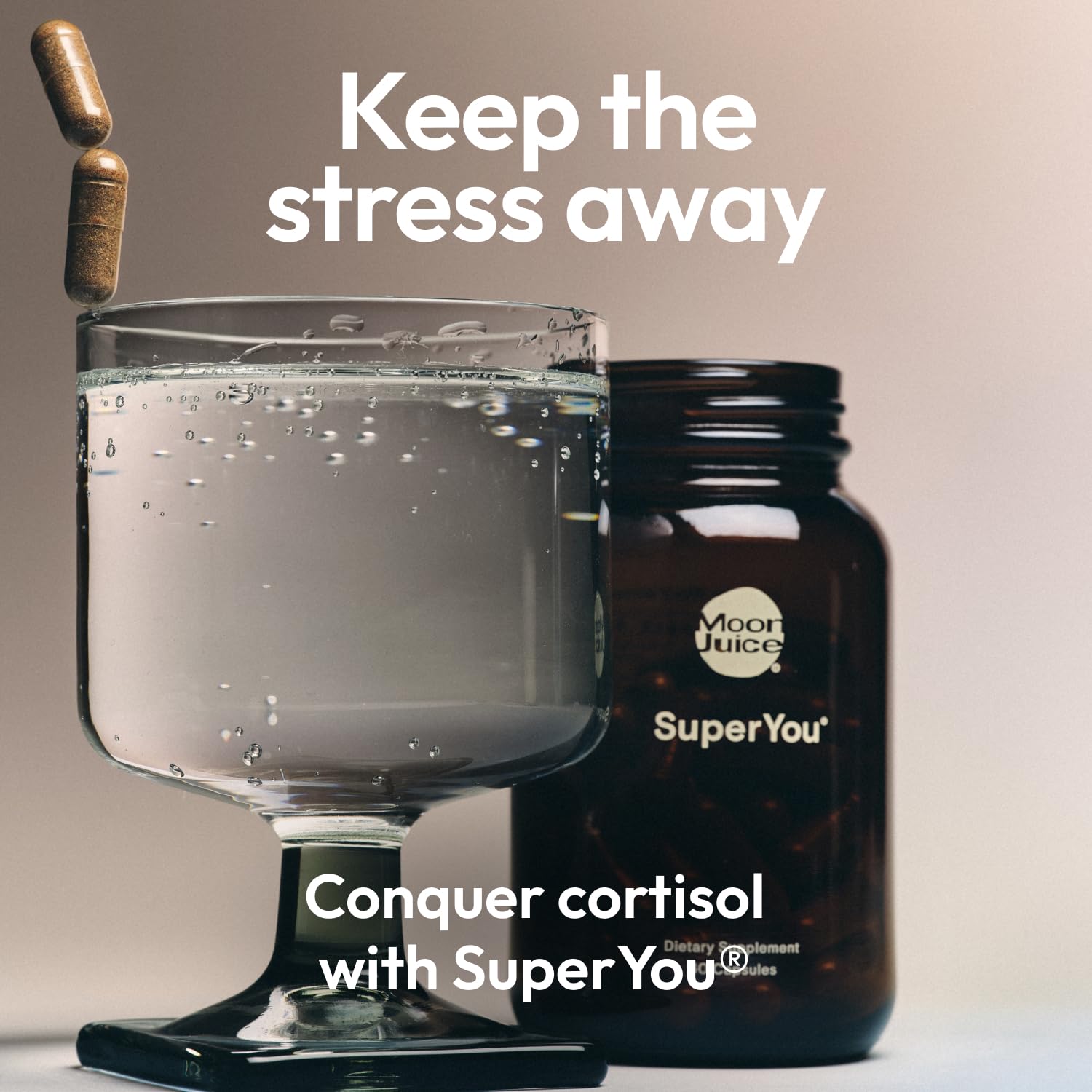 Moon Juice SuperYou Adaptogenic Capsules bottle with label