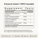Moon Juice SuperYou Adaptogenic Capsules with green plants background