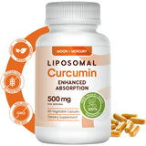 Moon + Mercury Turmeric Curcumin Capsules 500mg side view