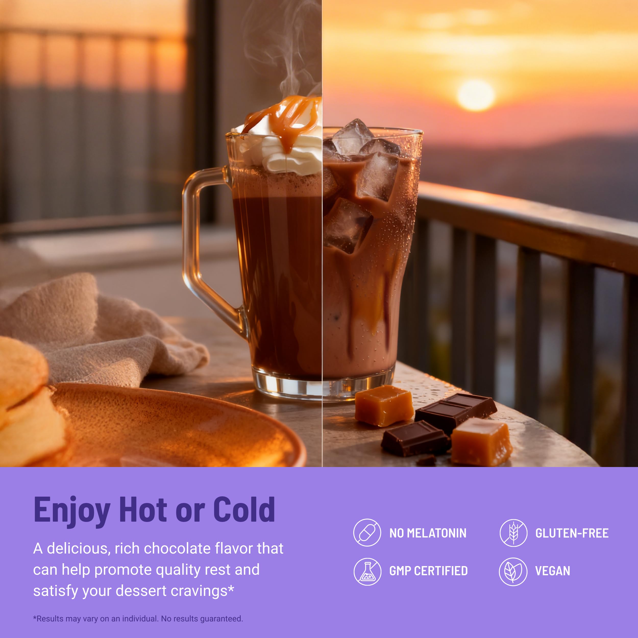 MoonBrew Caramel Chocolate Sleep Aid lifestyle scene