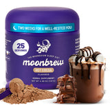MoonBrew Magnesium Hot Cocoa jar front view with 25 servings