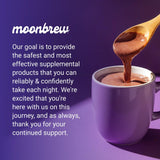 MoonBrew Magnesium Hot Cocoa served iced in a glass