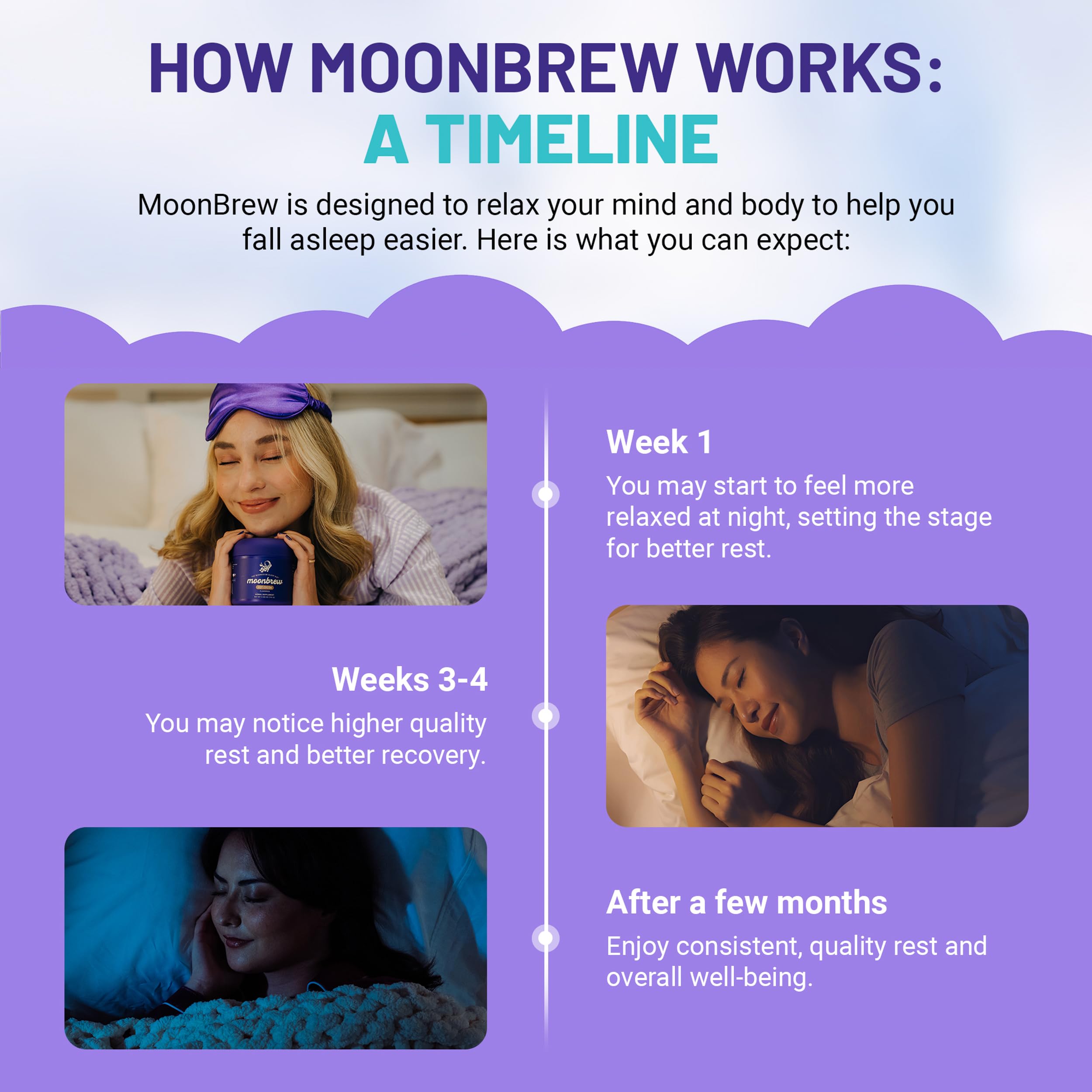 MoonBrew Magnesium Hot Cocoa with a scoop on a wooden table