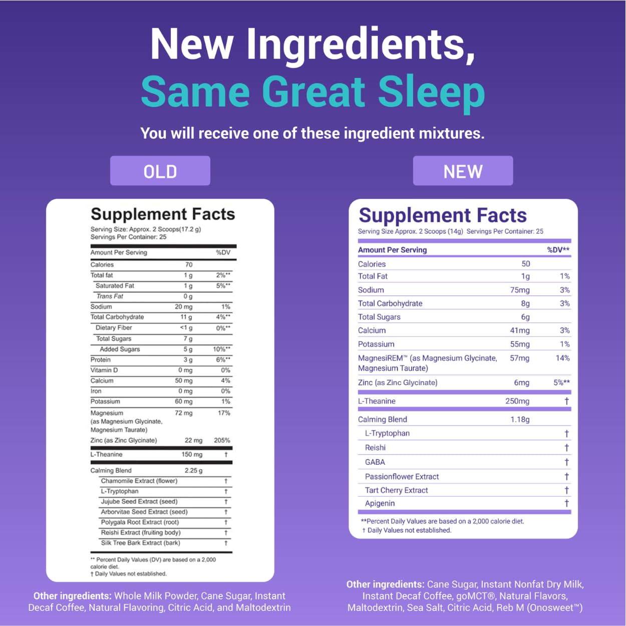 MoonBrew Magnesium Vanilla Latte nutritional information