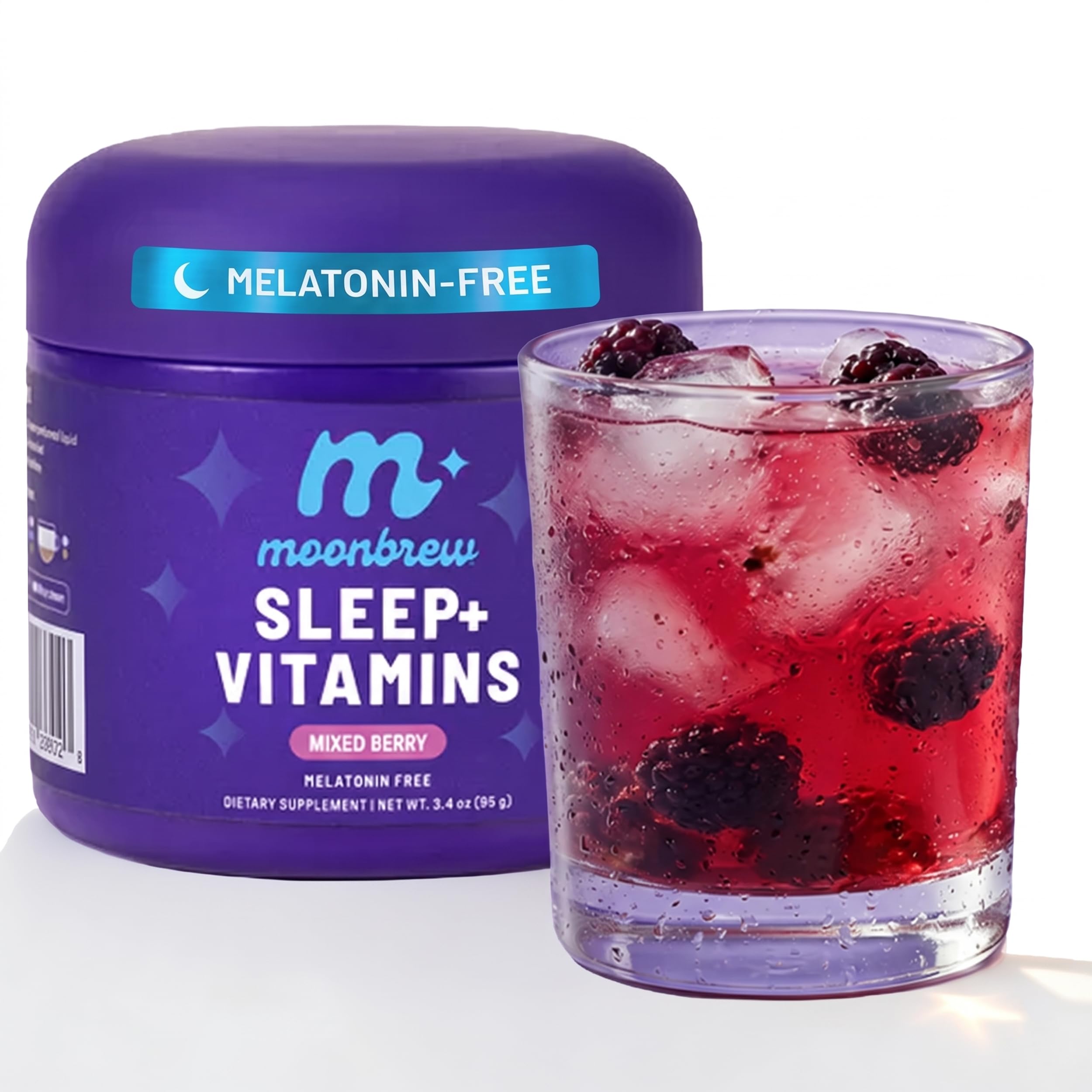 MoonBrew Mixed Berry Sleep Drink Powder front view