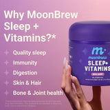 MoonBrew Mixed Berry Sleep Drink Powder mixed with water
