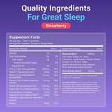 MoonBrew Strawberry Sleep Gummies packaging side view