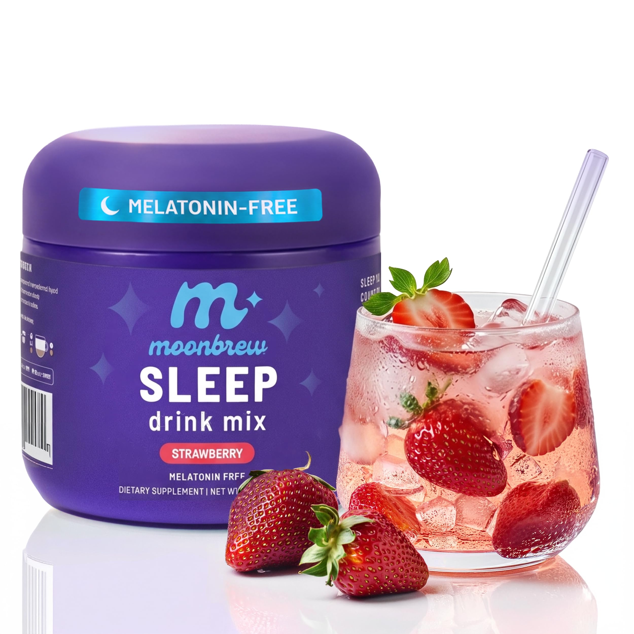 MoonBrew Strawberry Sleep Mix front view packaging