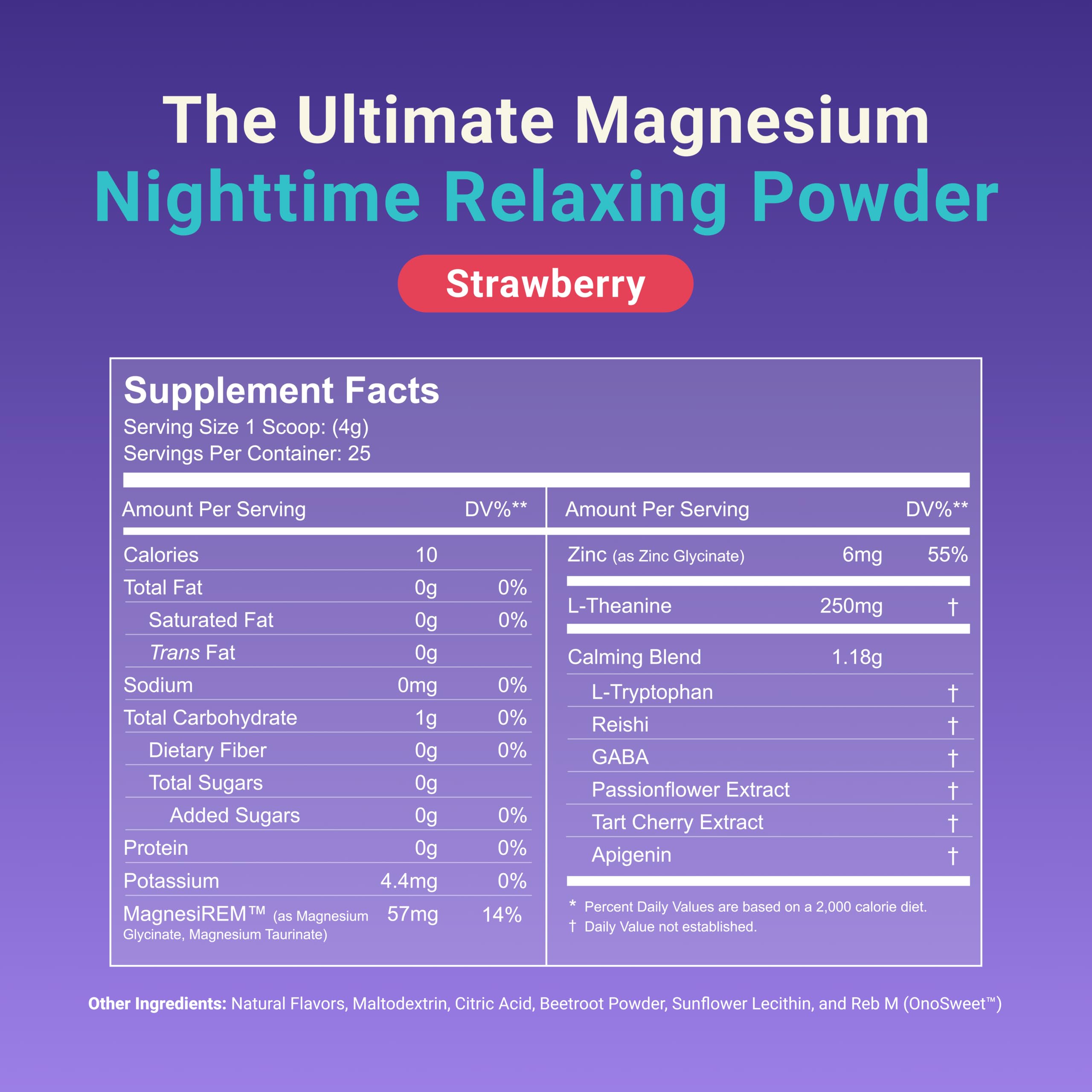 MoonBrew Strawberry Sleep Mix powder in a bowl