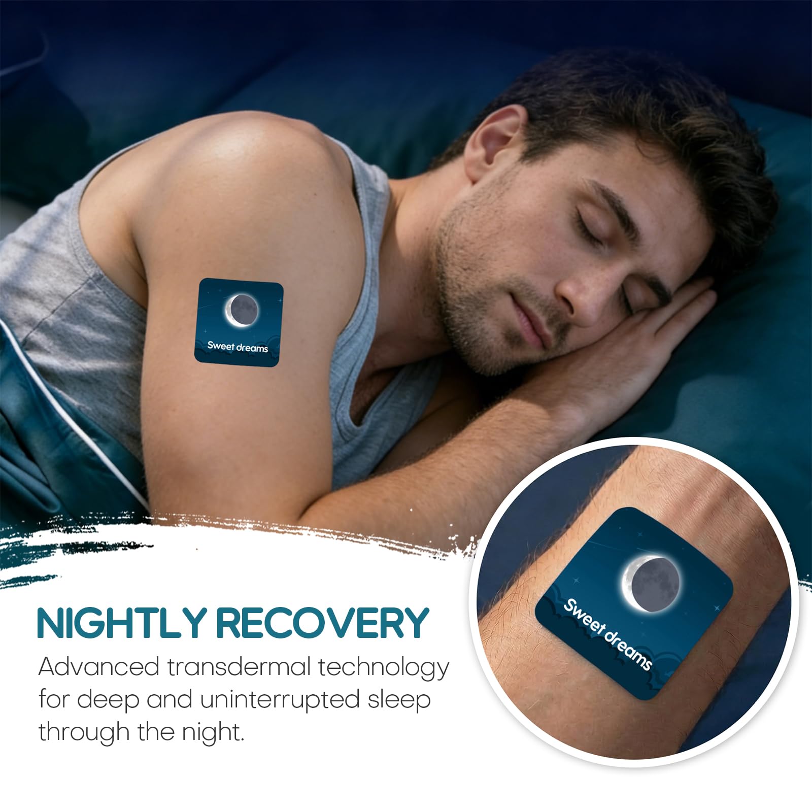 Moonrpheus Sleep Patches displayed on a bedside table