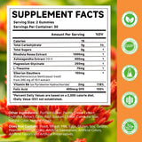 MOORGUMY Ashwagandha Supplement side view showing ingredients