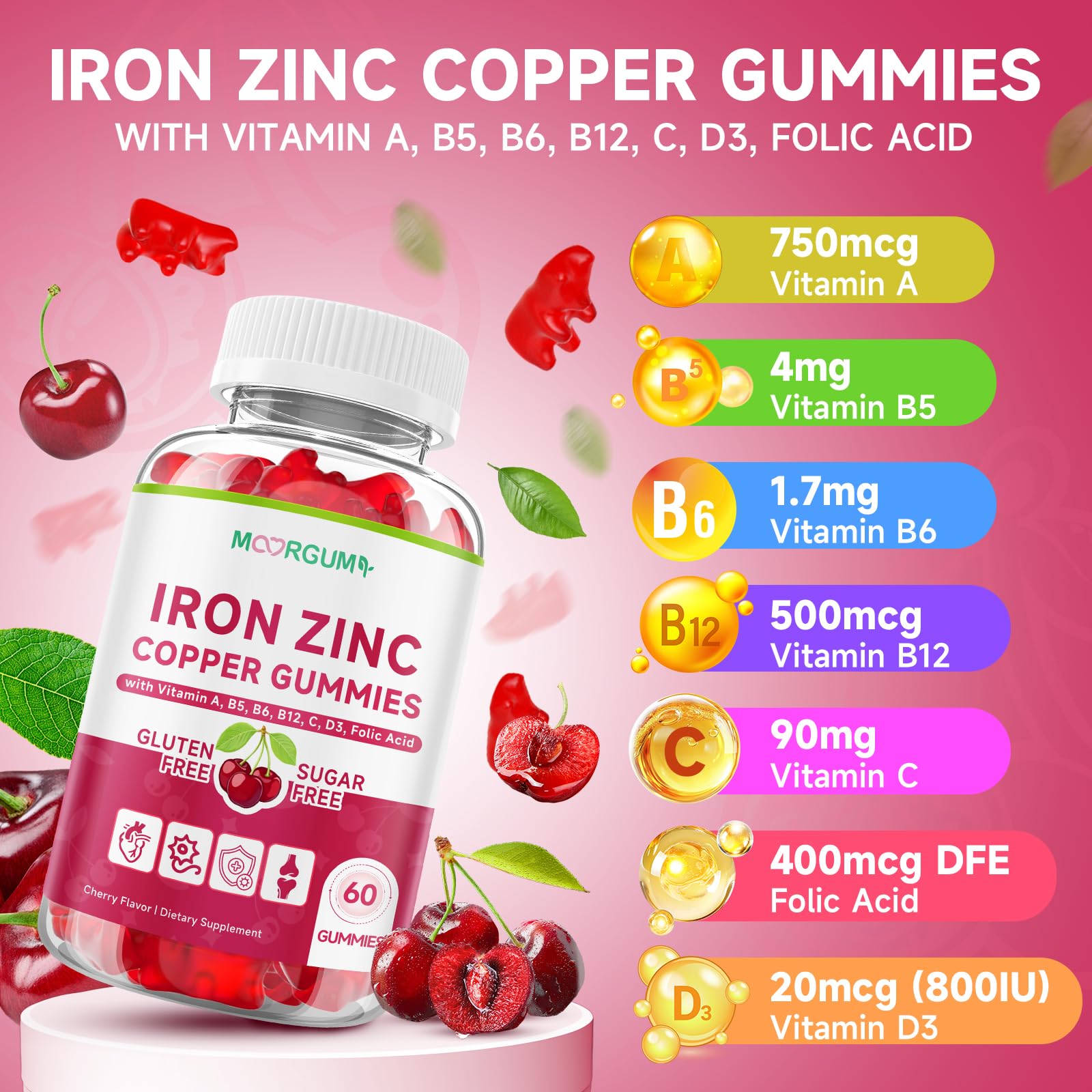 MOORGUMY Iron Supplement ingredients list
