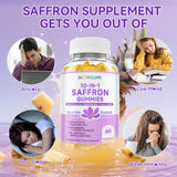 MOORGUMY Saffron Gummies back view with nutritional information