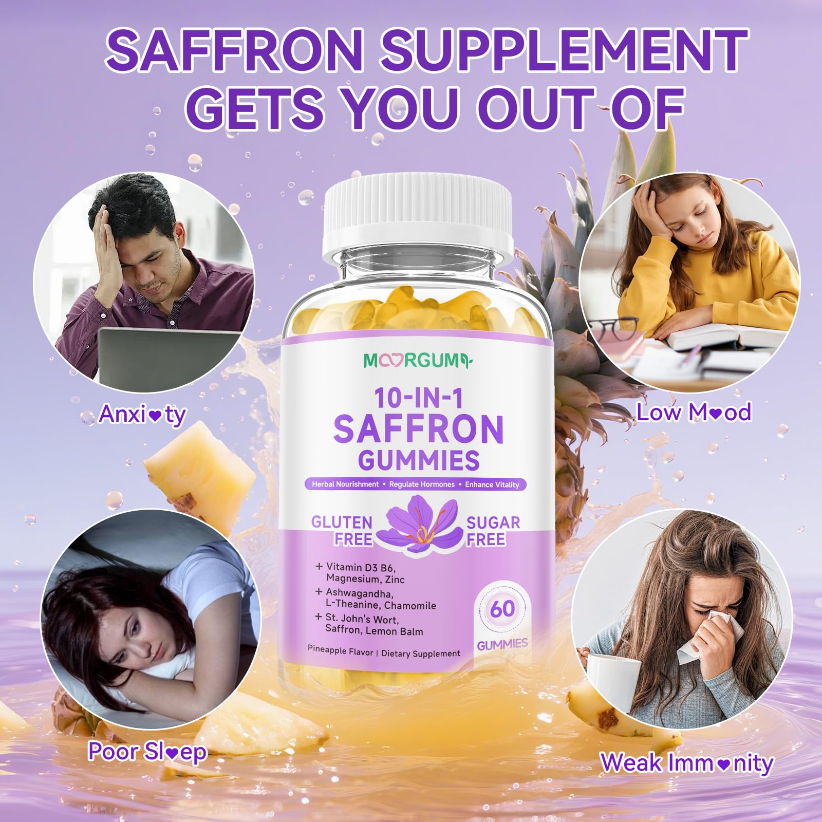 MOORGUMY Saffron Gummies nutritional information