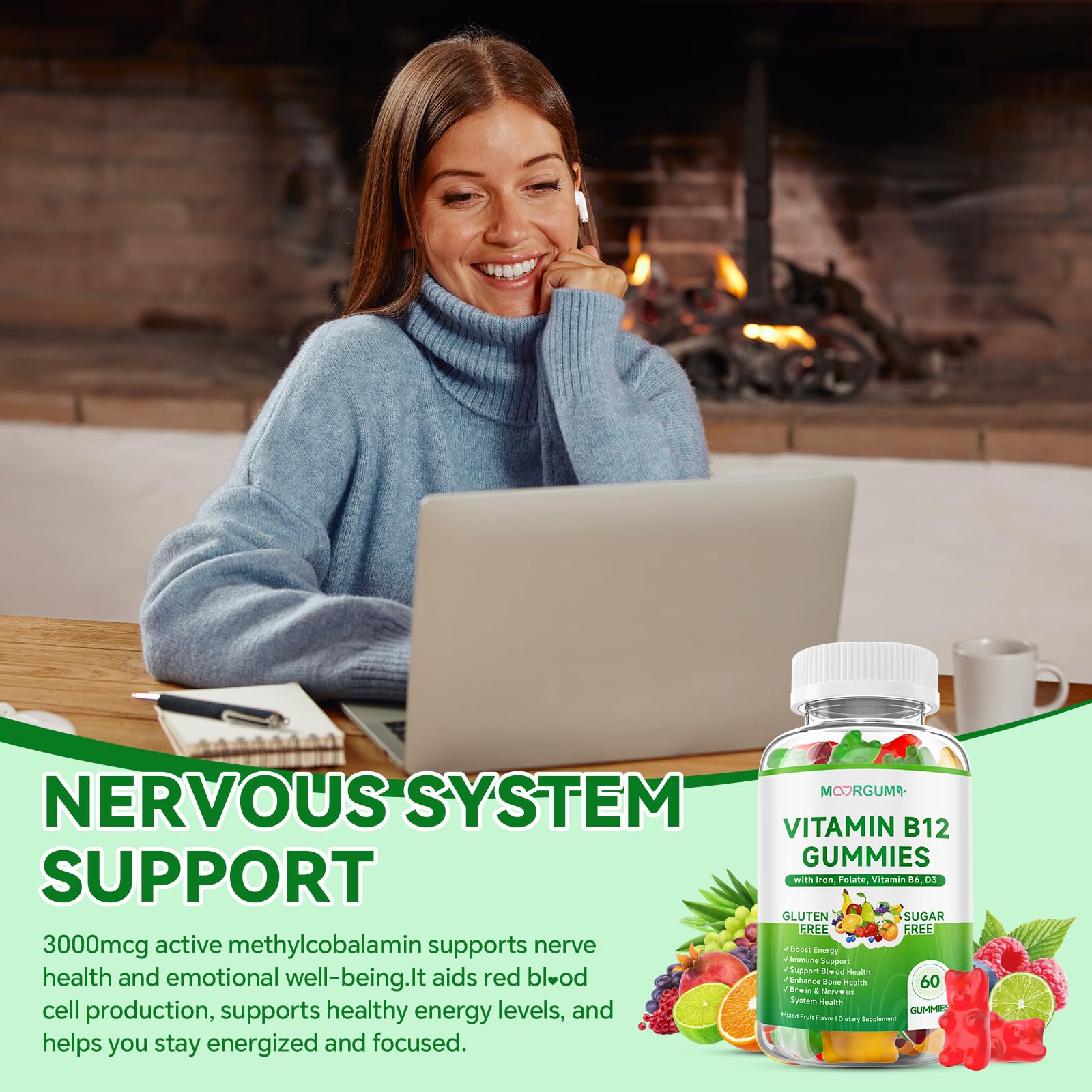 MOORGUMY Vitamin B12 Gummies ingredients list
