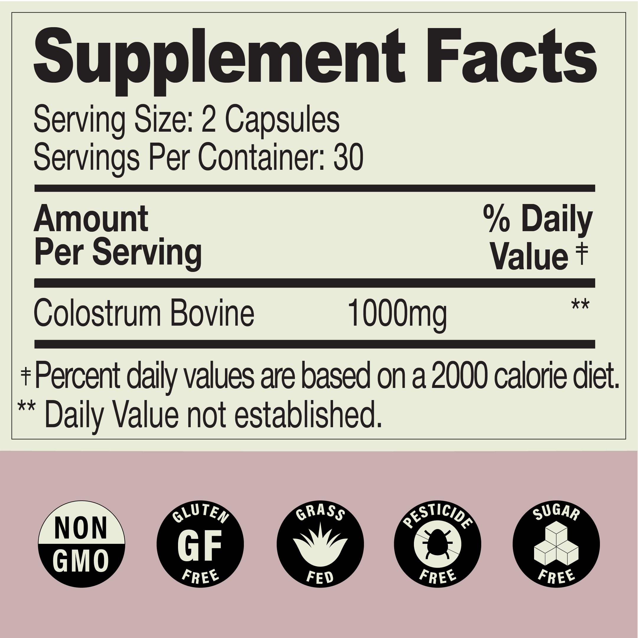 MOOVE Colostrum Supplement bottle with capsules spilled