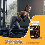 mopayzer Booty Curve Gummies with a measuring tape and fitness gear