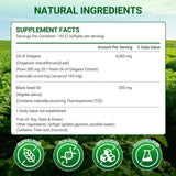 Moravax Oregano Oil Softgels side view with label