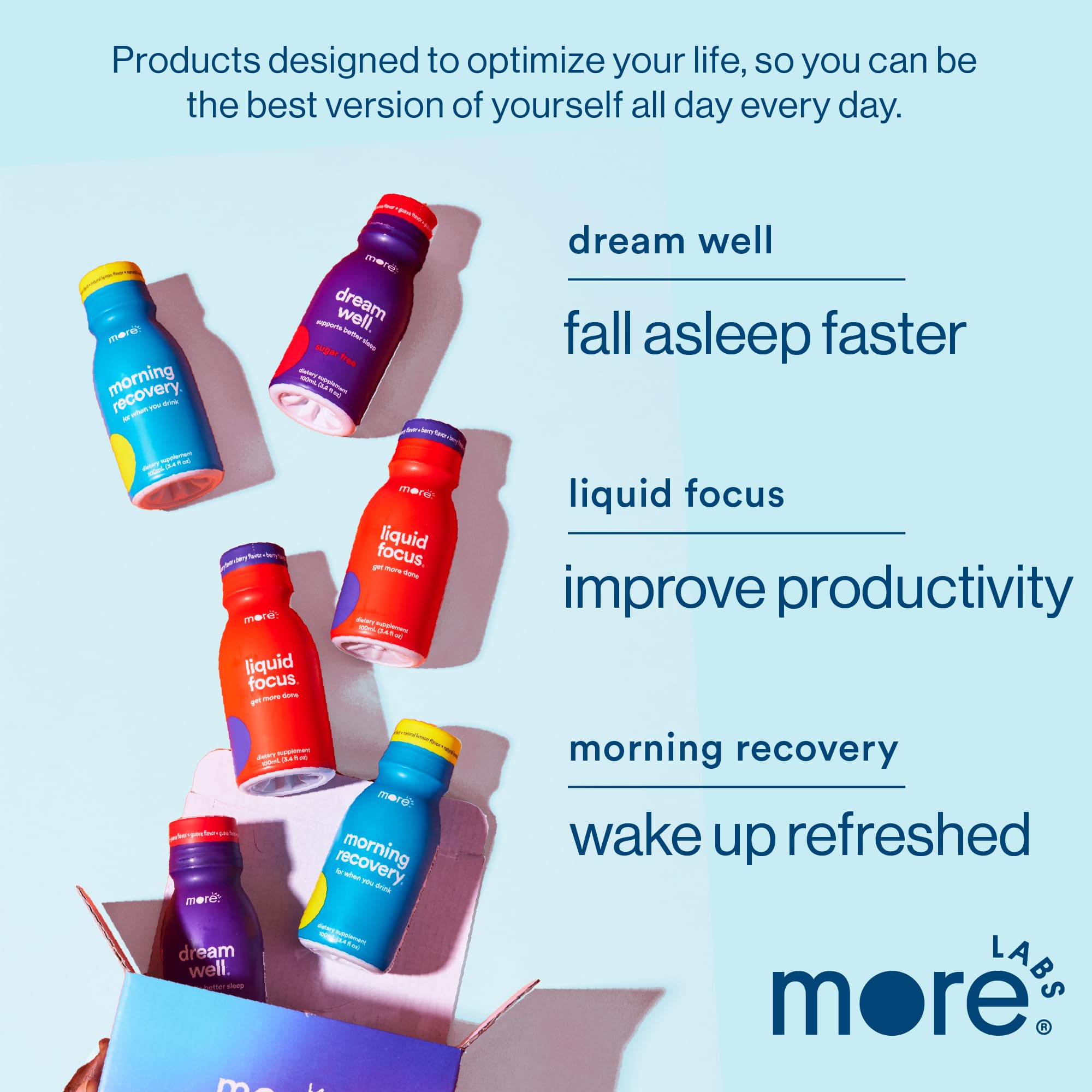 More Labs Dream Well 5MG Melatonin Sleep Drink lifestyle scene