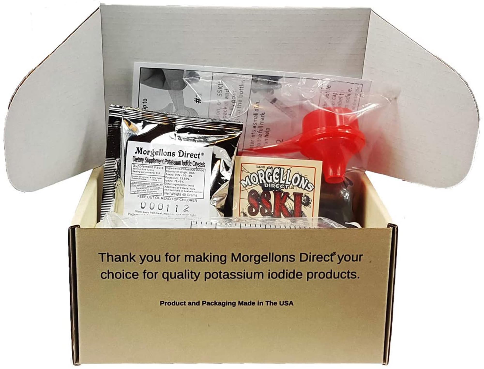 Morgellons Direct Potassium Iodide Mixing Kit demonstrating batch preparation