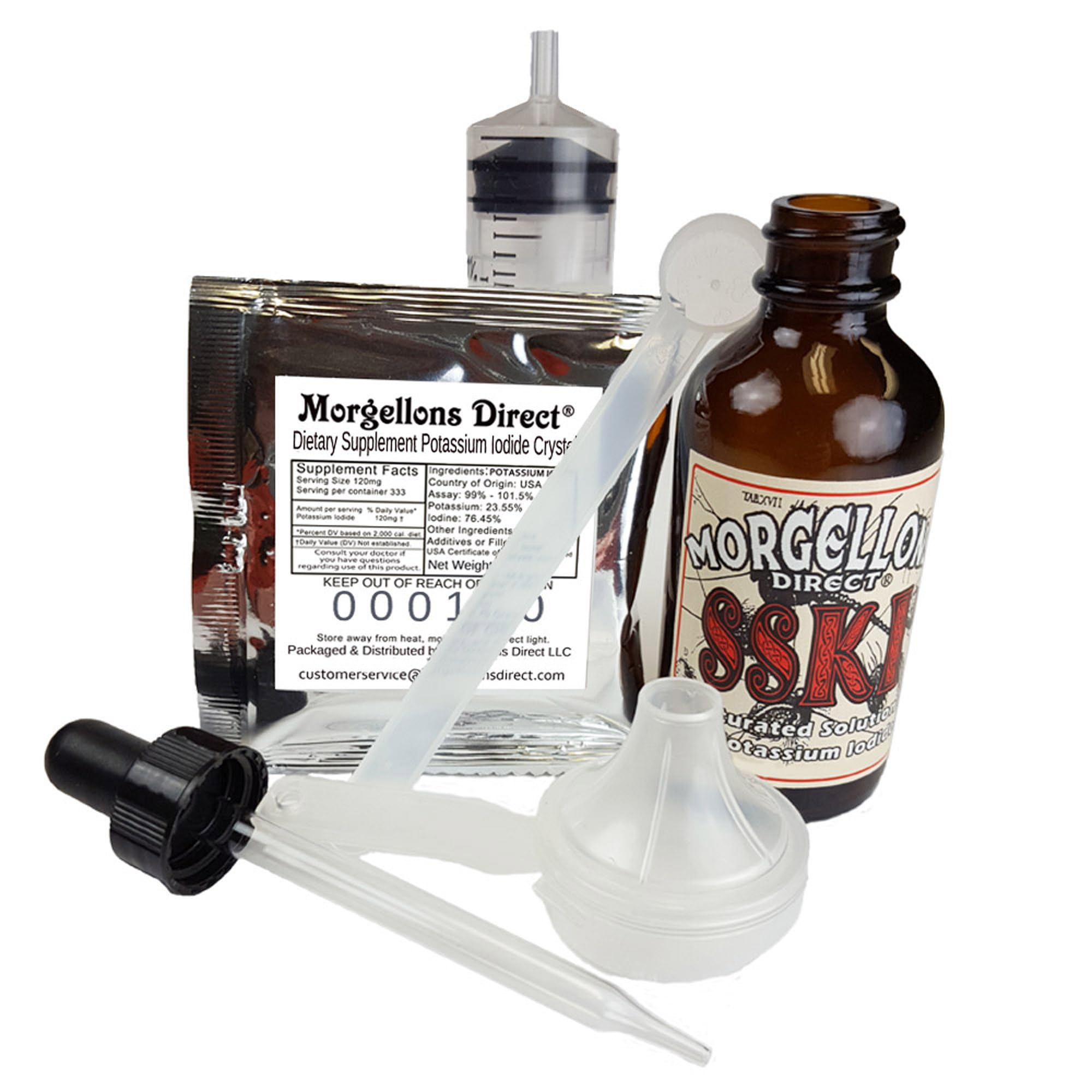 Morgellons Direct Potassium Iodide Mixing Kit front view with packaging