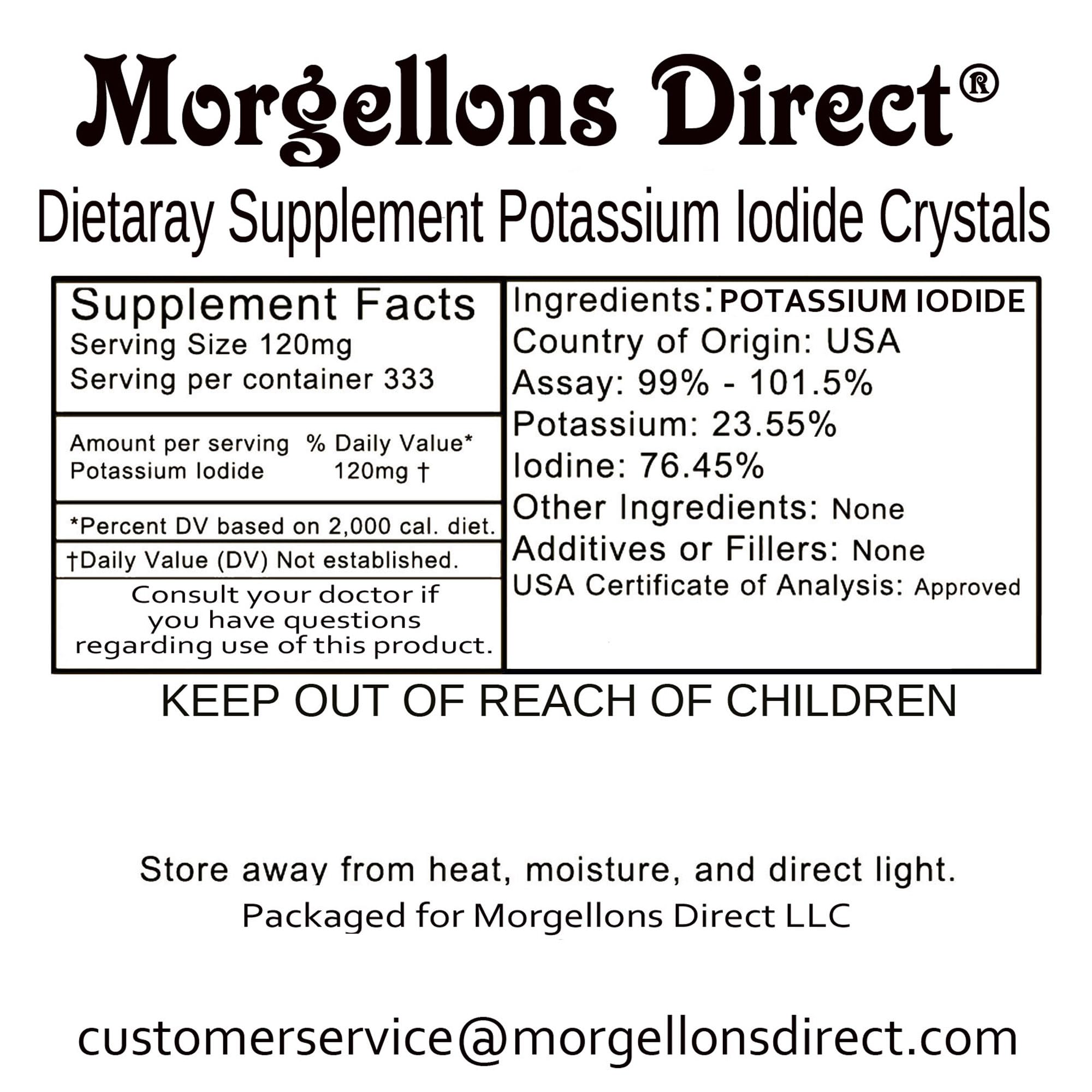 Morgellons Direct Potassium Iodide Mixing Kit showing prepared solution