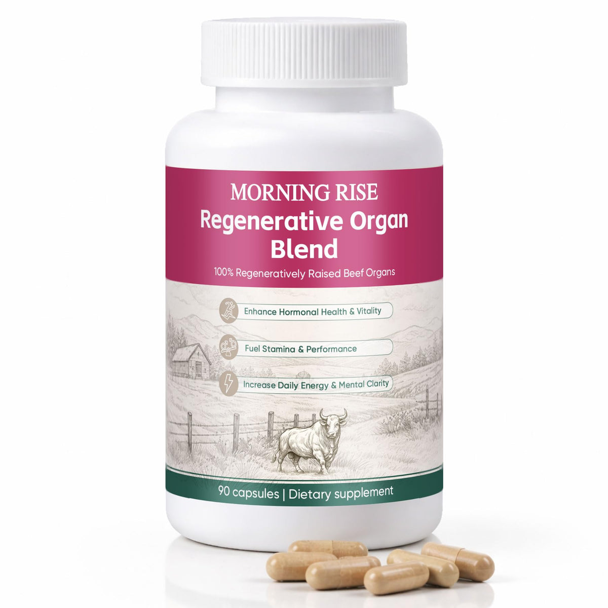 MORNING RISE Liver Extracts 90 capsules front view