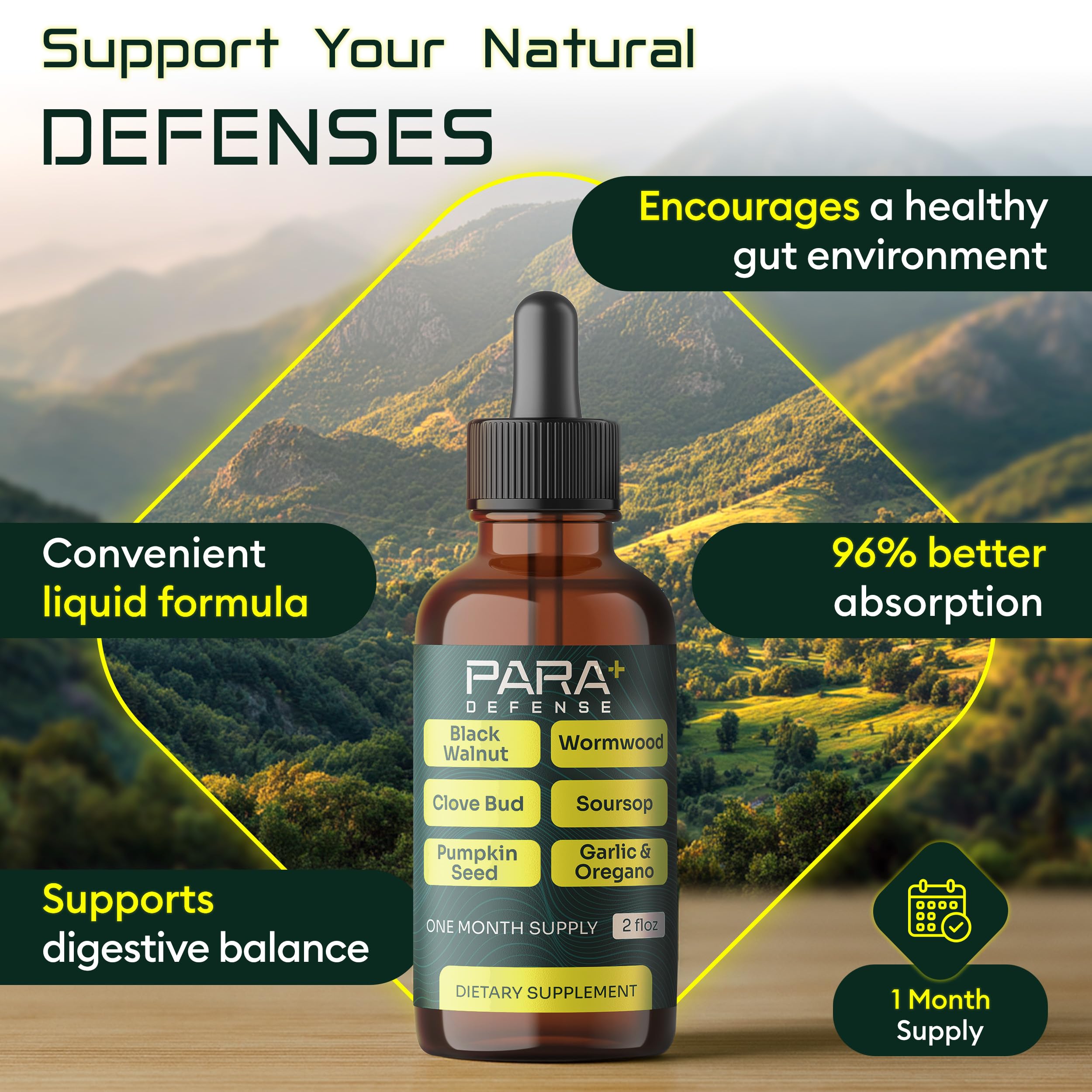 Morpha Organics ParaDefense Herbal Supplement ingredients list