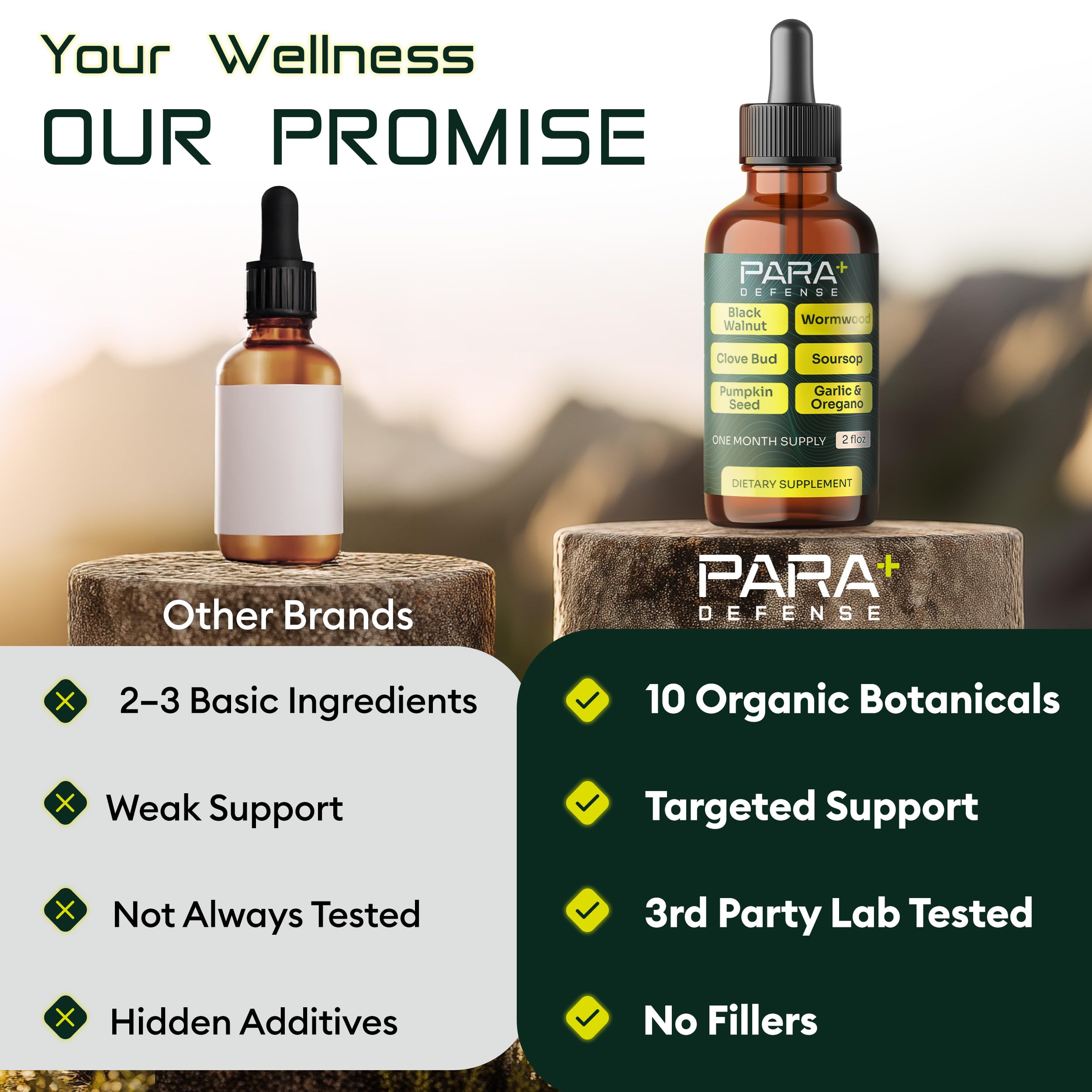 Morpha Organics ParaDefense Herbal Supplement liquid dropper in use