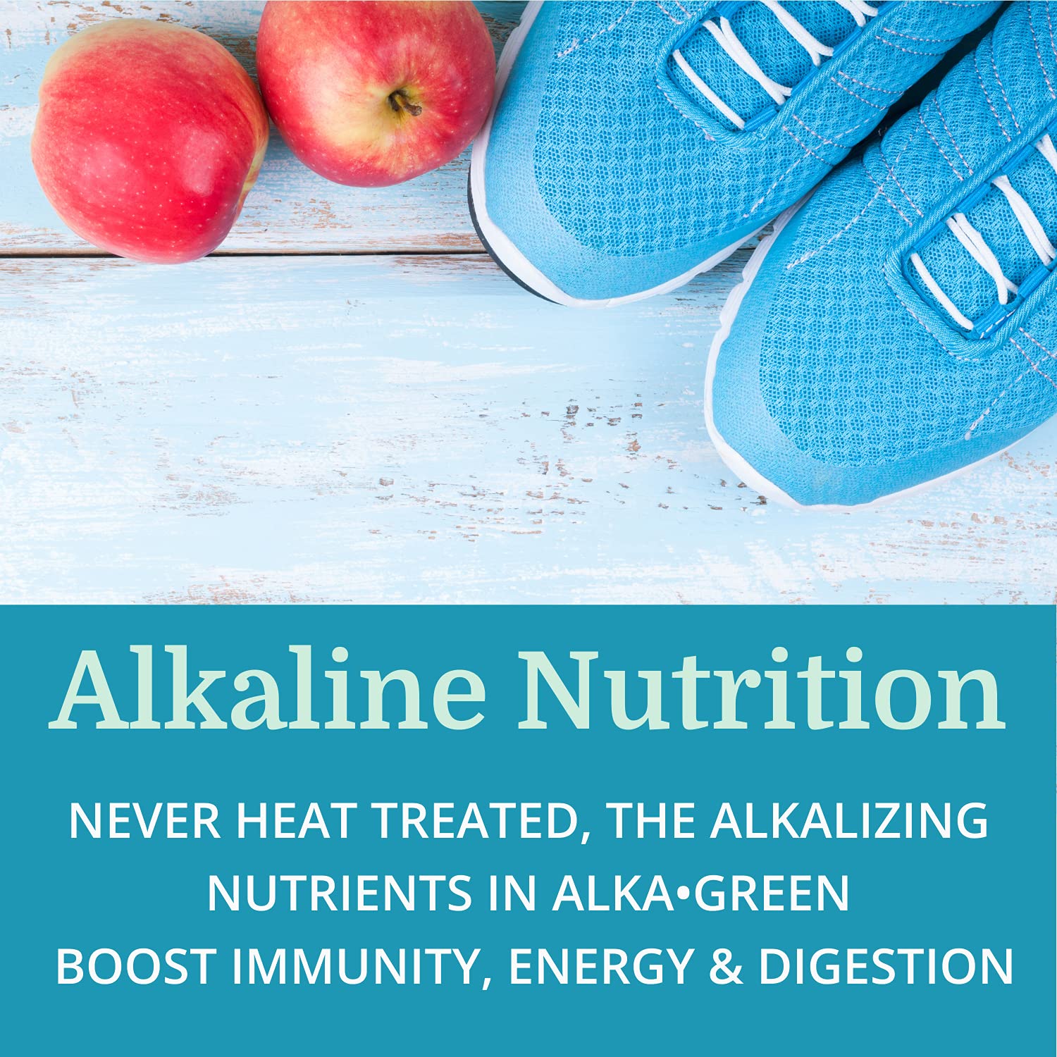 Morter HealthSystem AlkaGreen Tablets on a kitchen counter