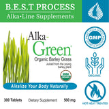 Morter HealthSystem AlkaGreen Tablets side view showing tablet count