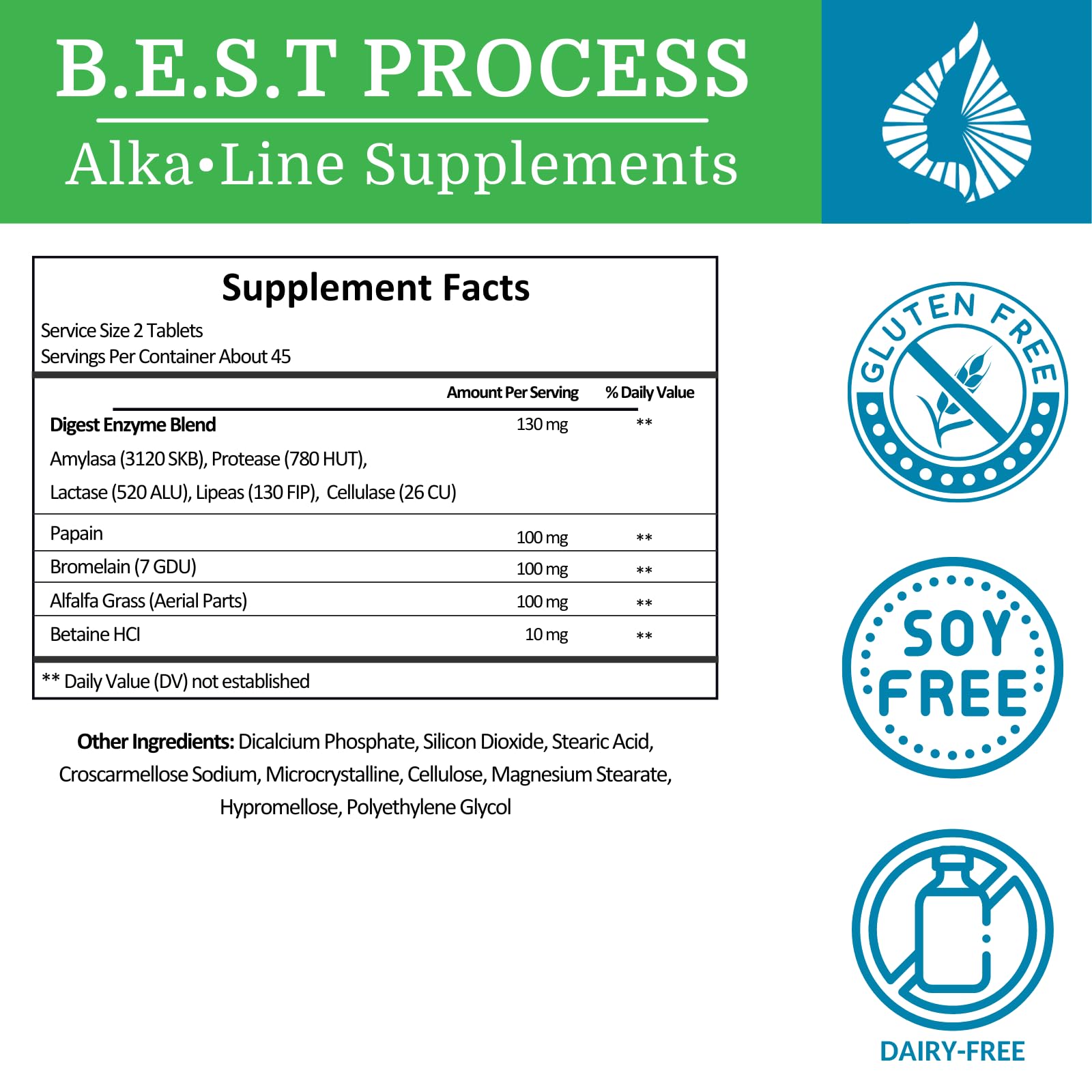 Morter HealthSystem SuperDigest multi-enzyme supplement side view