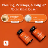 Morvits Akkermansia Probiotic Capsules open bottle showing capsules