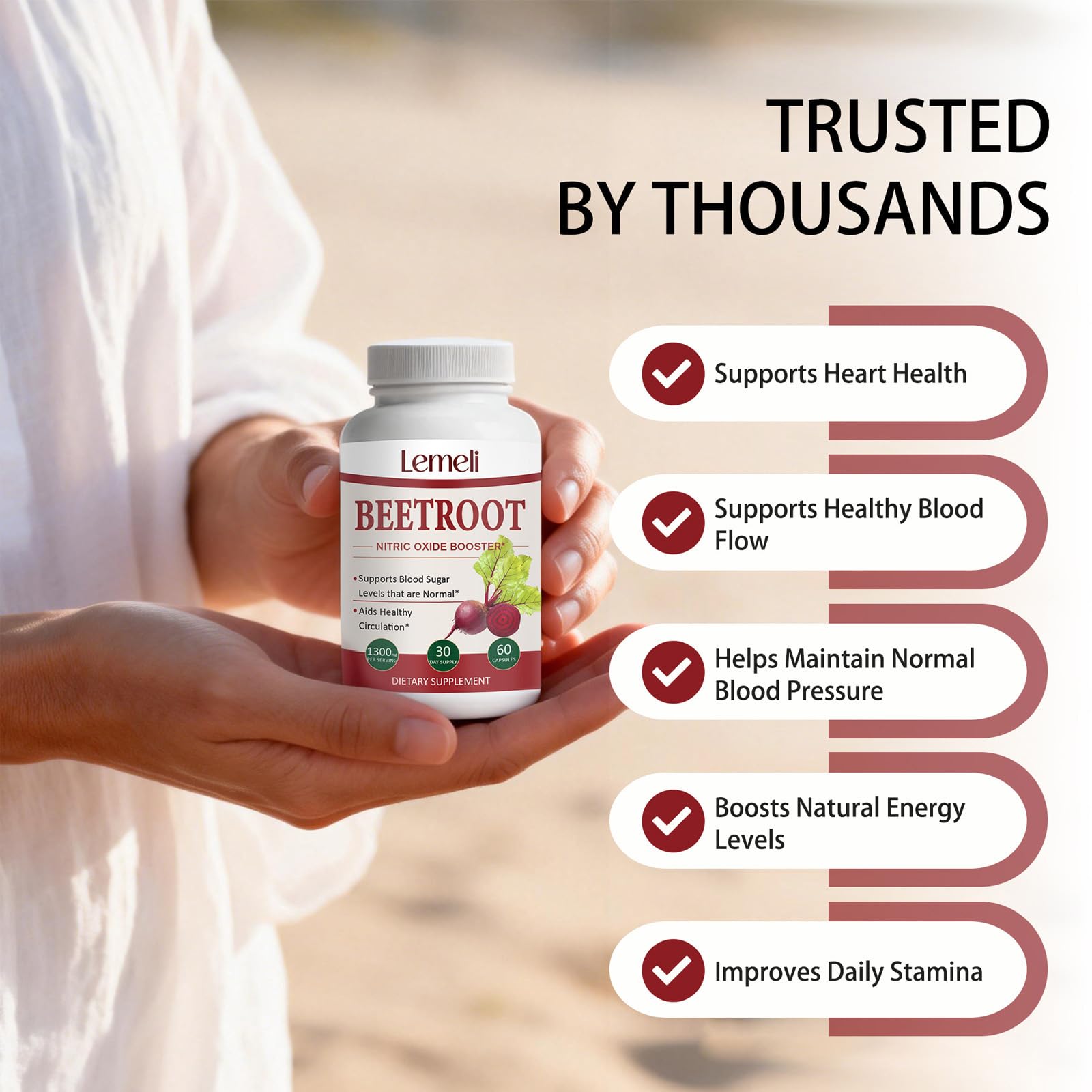 Morvyn Lemeli Beetroot Capsules packaging details