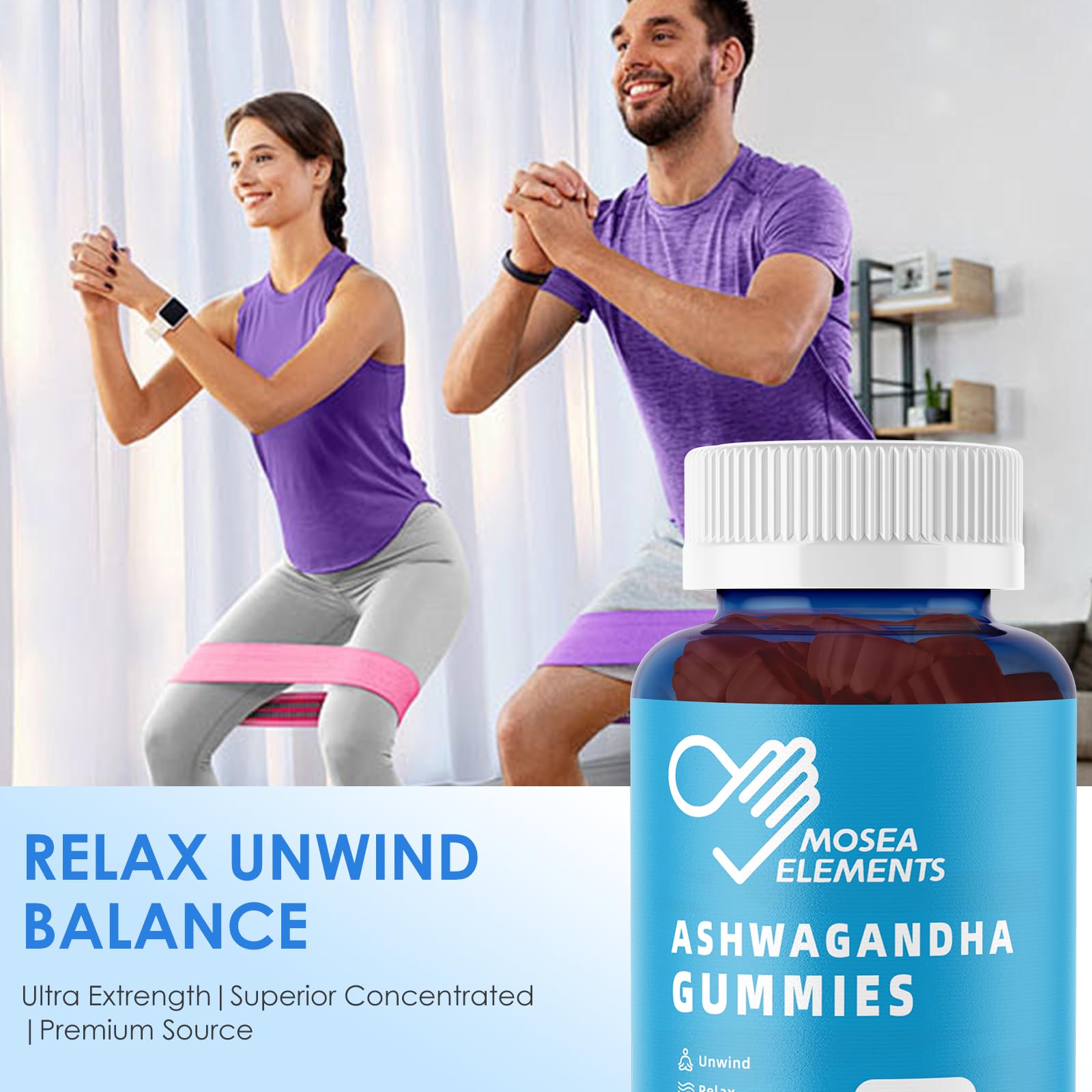 MOSEA ELEMENTS Ashwagandha Gummies opened package